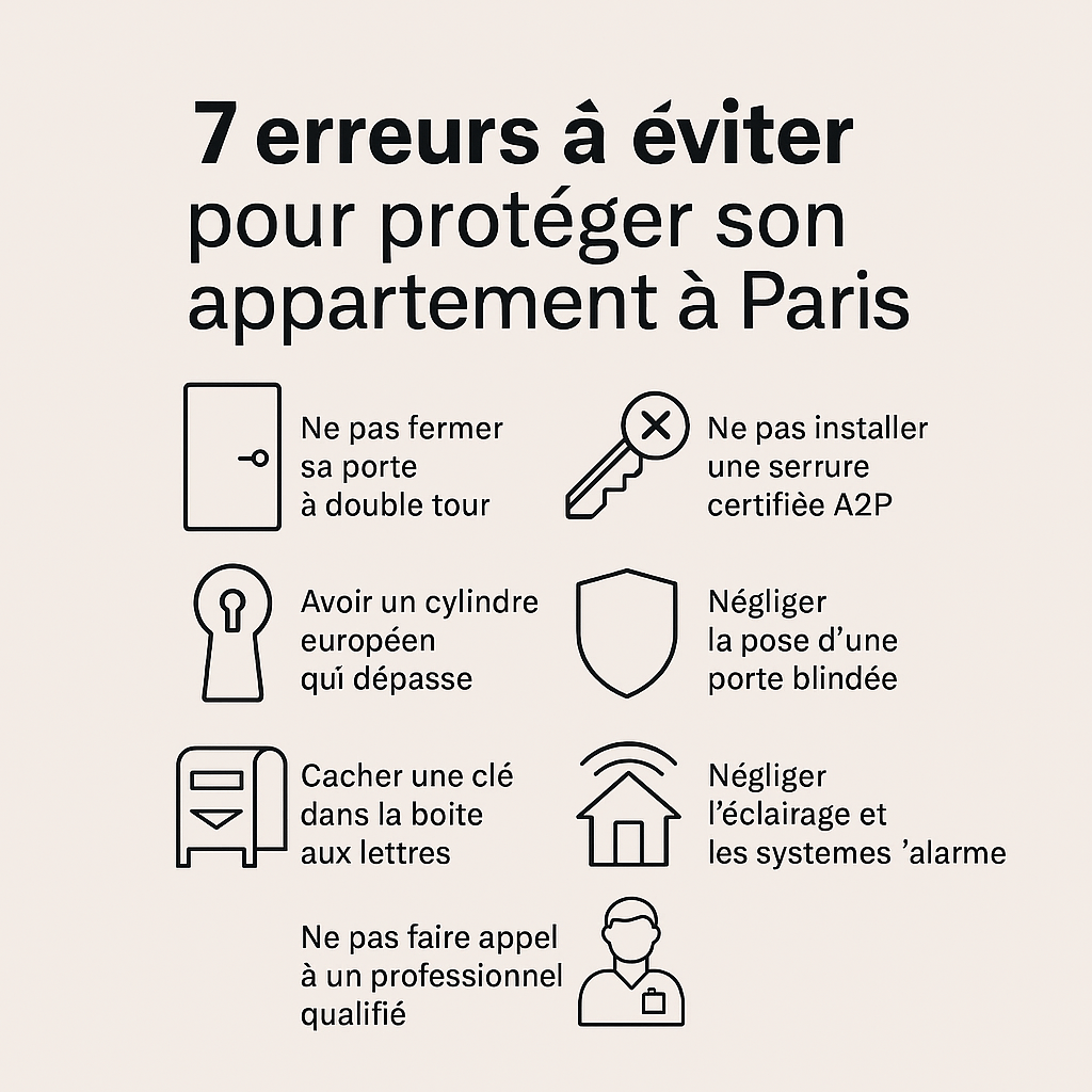 Les 7 erreurs à éviter pour protéger son appartement à Paris
