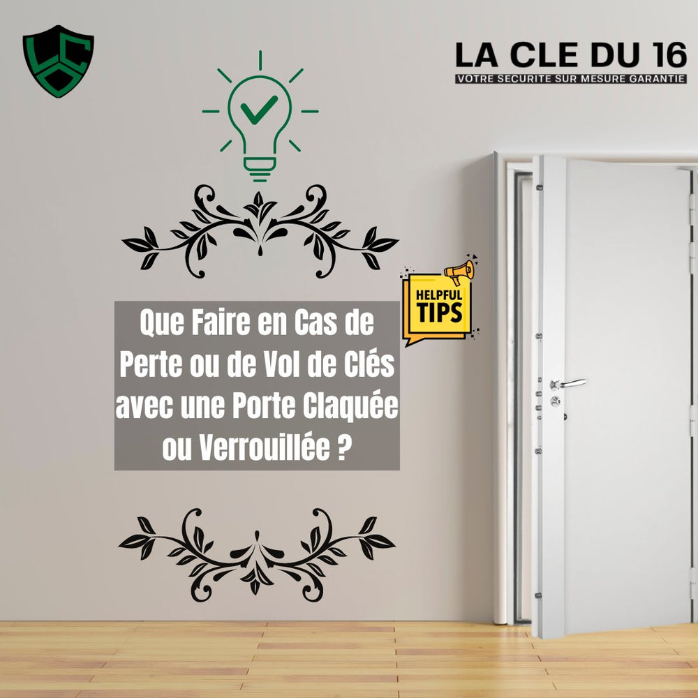 What to do if keys are lost or stolen with a slammed or locked door in