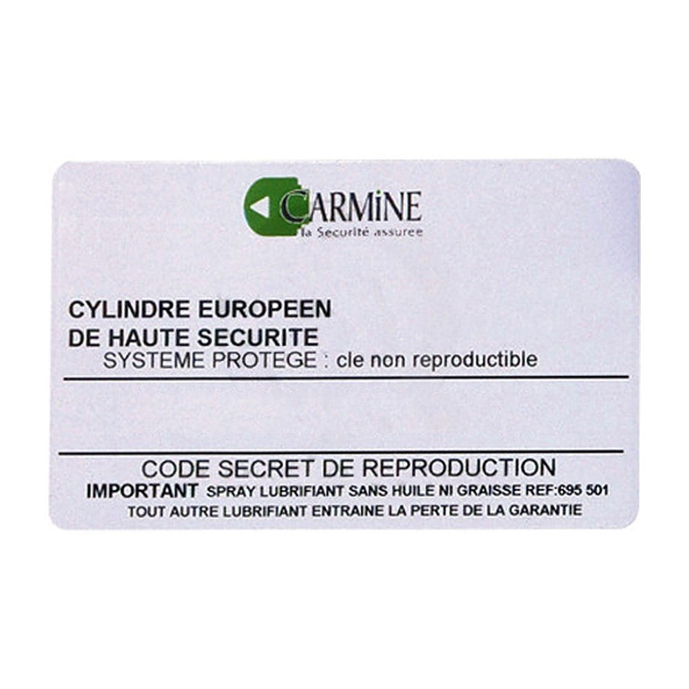 Tarjeta de propiedad Carmine