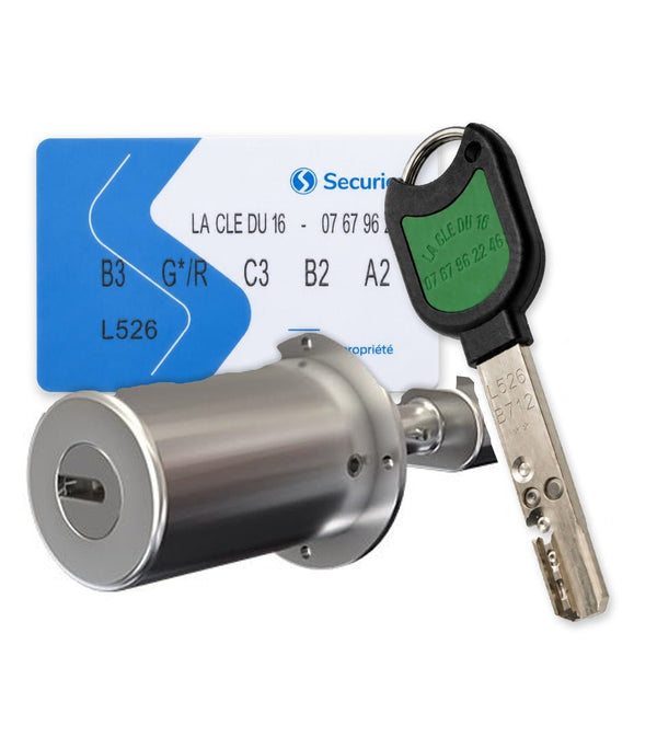 Jeu de cylindres compatible Mottura 630 RB-Locks Locxis avec carte de propriété et clé profil La Clé du 16